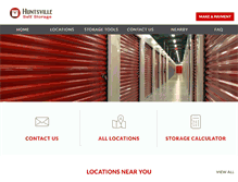 Tablet Screenshot of huntsvillestorageunits.com